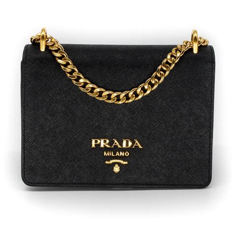 prada bag black chain|prada front zip shoulder bags.